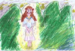 Crayon illustration of Emma Brains